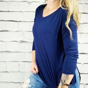 {ASOS} long sleeve ribbed t shirt